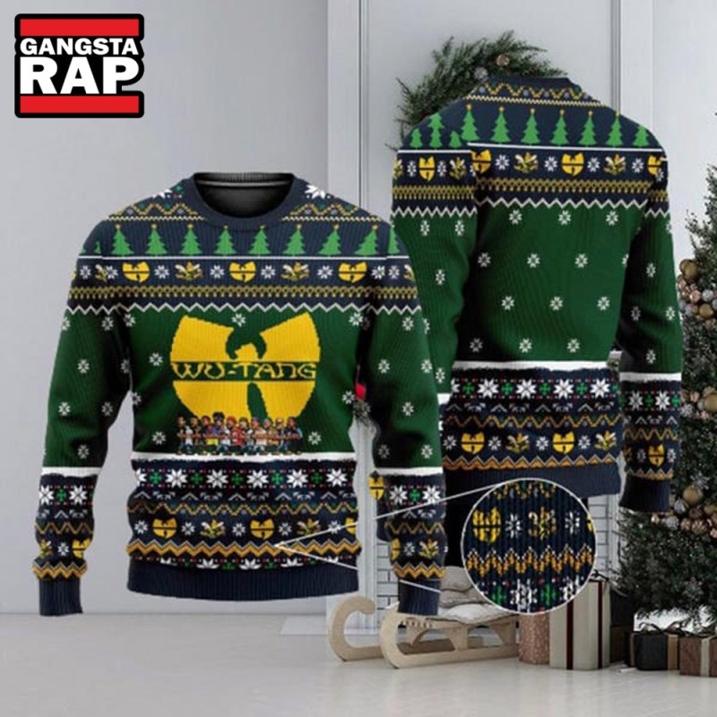 Wu Tang Clan Hip Hop Team Dancing Under Logo Ugly Christmas Sweater Wu Tang Clan Hip Hop Team Dancing Under Logo Ugly Christmas Sweater IFDDUSW0109 Idea Fanatic