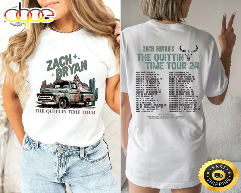 Zach Bryan The Quitting Time Tour 2024 Shirt ctgqmp Zach Bryan The Quitting Time Tour 2024 Shirt IDF160606 Idea Fanatic