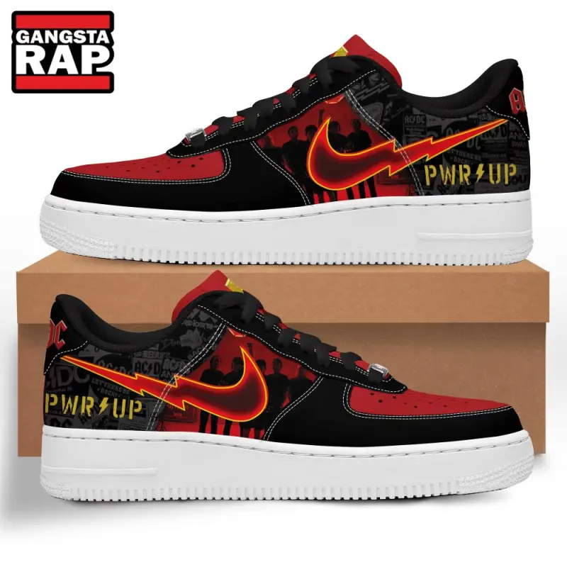 acda pwr up tour air force 1 sneaker shoer1653 AC/DC Pwr Up Tour Air Force 1 Sneakers IFDDAF10006 Idea Fanatic