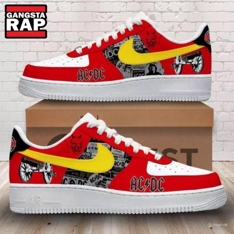 acdc rock fans lover air force 1 sneaker shoes6590 AC/DC Pwr Up Tour Air Force 1 Sneakers IFDDAF10009 Idea Fanatic