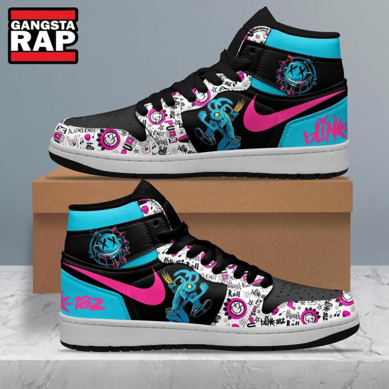 blink 182 music fan lover air jordan 1 hightop shoes5573 Blink -182 Music Fan Lover Air Jordan 1 Hightop Shoes IFDDAJ10023 Idea Fanatic