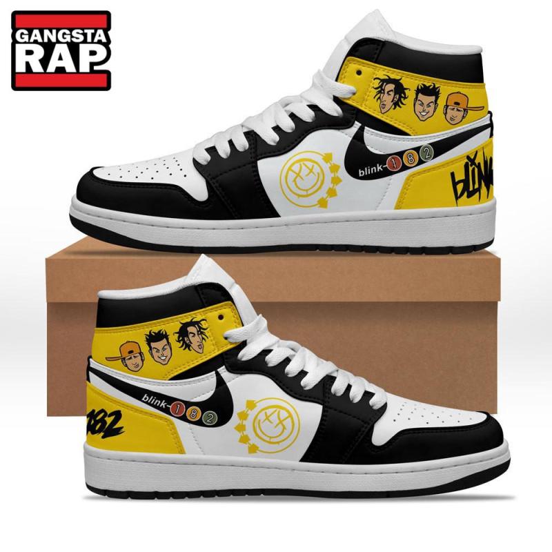 blink 182 music fans lover air jordan 1 hightop shoes0108 Blink -182 Music Fans Lover Air Jordan 1 Hightop Shoes IFDDAJ10025 Idea Fanatic