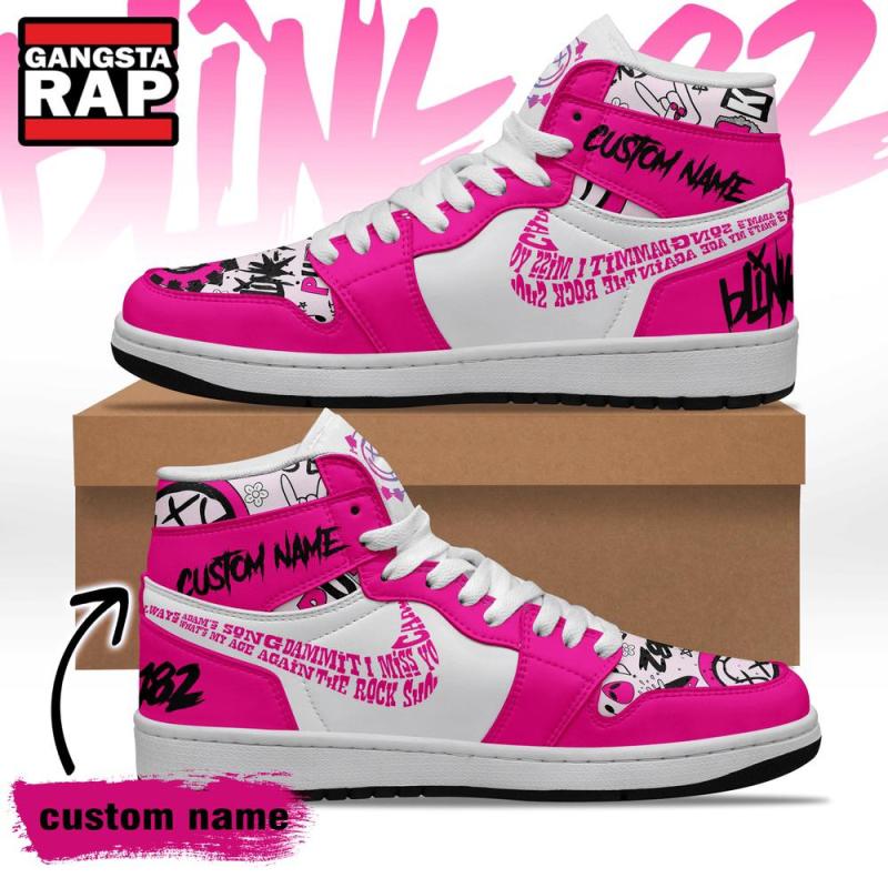 blink182 music band air jordan 1 higtop shoes2533 Blink-182 Music Band Air Jordan 1 Higtop Shoes IFDDAJ10026 Idea Fanatic