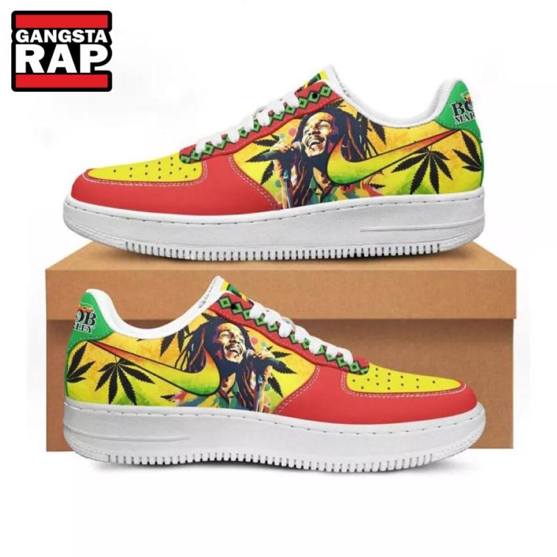 bob marley music fans lover air force 1 shoes sneaker7640 Bob Marley Music Fans Lover Air Force 1 Sneakers IFDDAF10064 Idea Fanatic