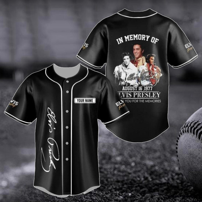 custom elvis presley baseball jersey king of rock shirt singer tee rock n roll merch fan gift Custom Elvis Presley Baseball Jersey IDF160098 Idea Fanatic