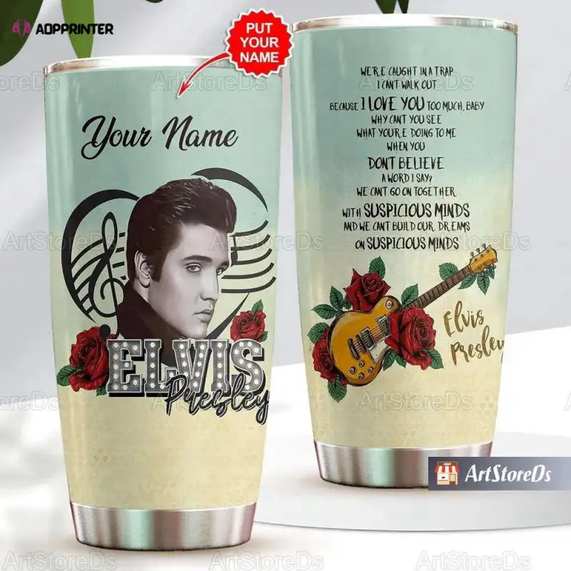 custom name elvis presley tumbler 20oz insulated stainless king cup Elvis Presley Tumbler Insulated Stainless King Cup IDF183066 Idea Fanatic