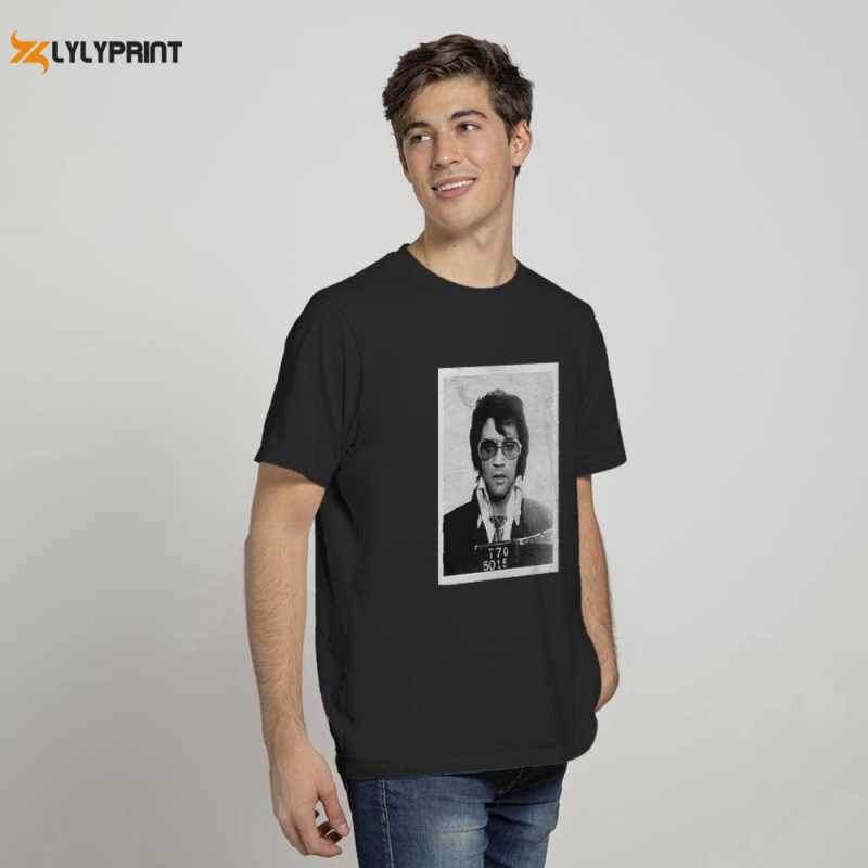 elvis presley mugshot poster t shirt for men and women Elvis Presley Mugshot Poster T-Shirt IDF86924 Idea Fanatic