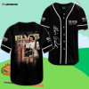 elvis presley printed black baseball jersey rock and roll inspired style Elvis Presley Printed Black Baseball Jersey IDF104267 Idea Fanatic