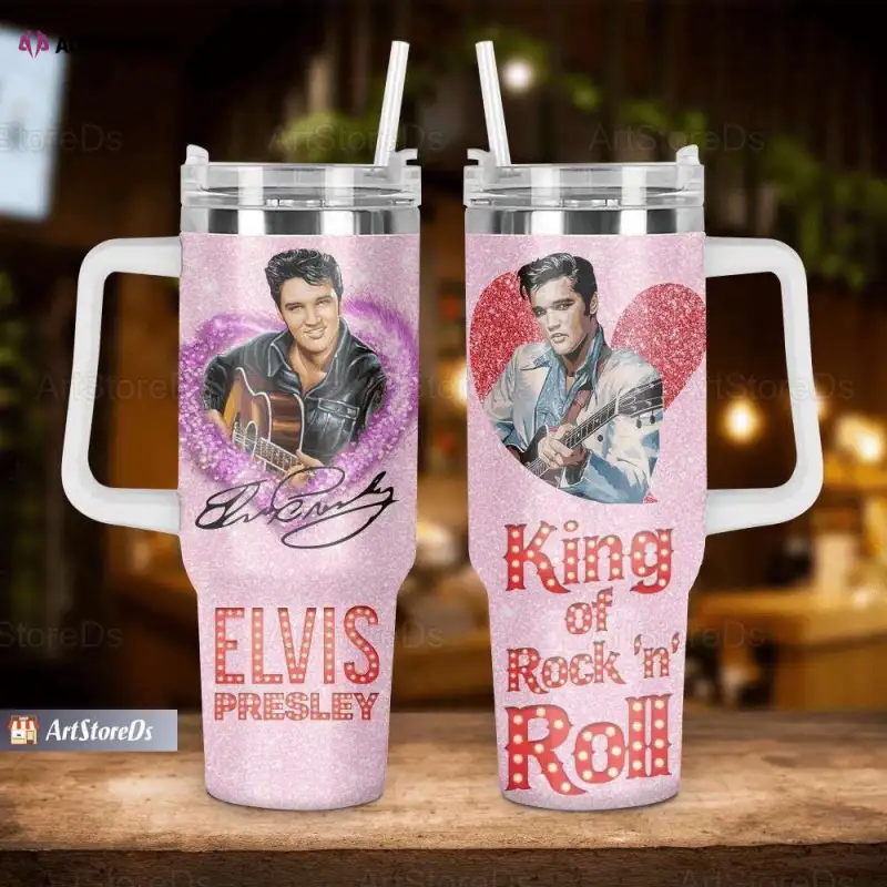 elvis presley tumbler 40oz stainless steel king coffee water tumbler Elvis Presley Tumbler 40oz Stainless Steel King Tumbler IDF183097 Idea Fanatic