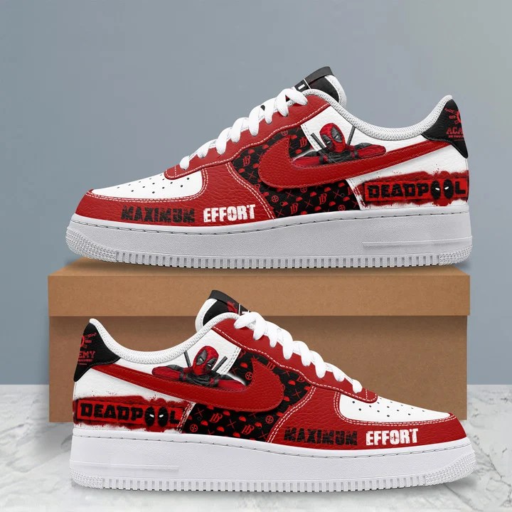 ff Deadpool Premium AF1 Sneakers IFDDAF10145 Idea Fanatic