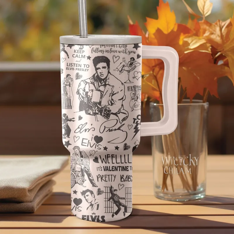 Elvis Presley 40Oz Tumbler Tmn (2) Idea Fanatic