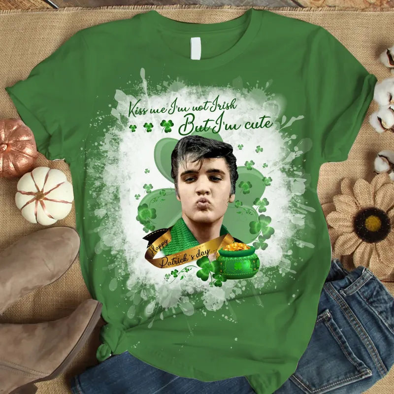 Premium Elvis Presley Patrick'S Day 2D Shirt Tl (2) Idea Fanatic