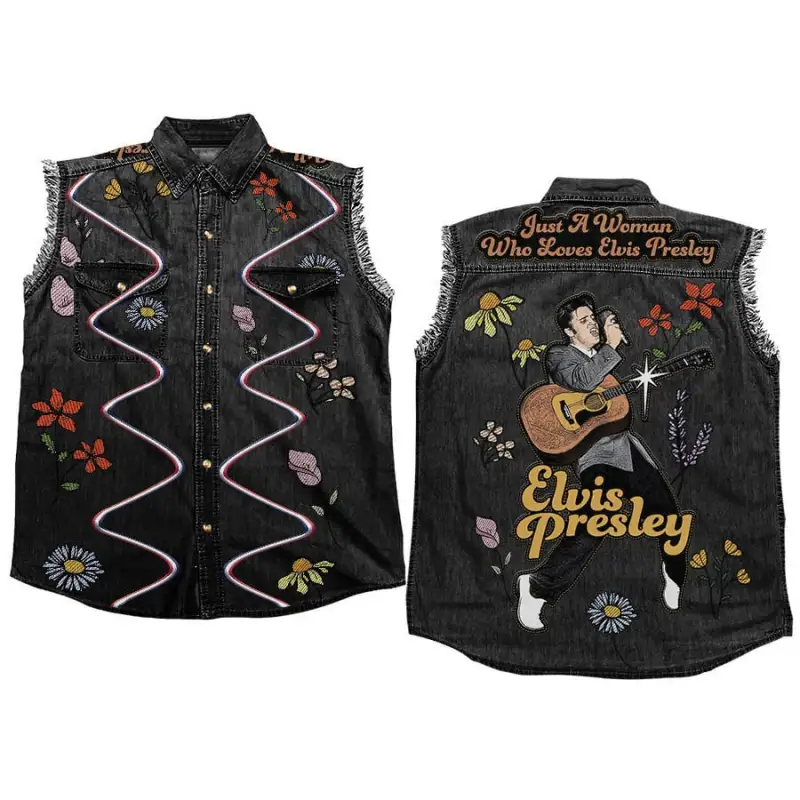 Elvis Presley Denim Vest Mh Idea Fanatic