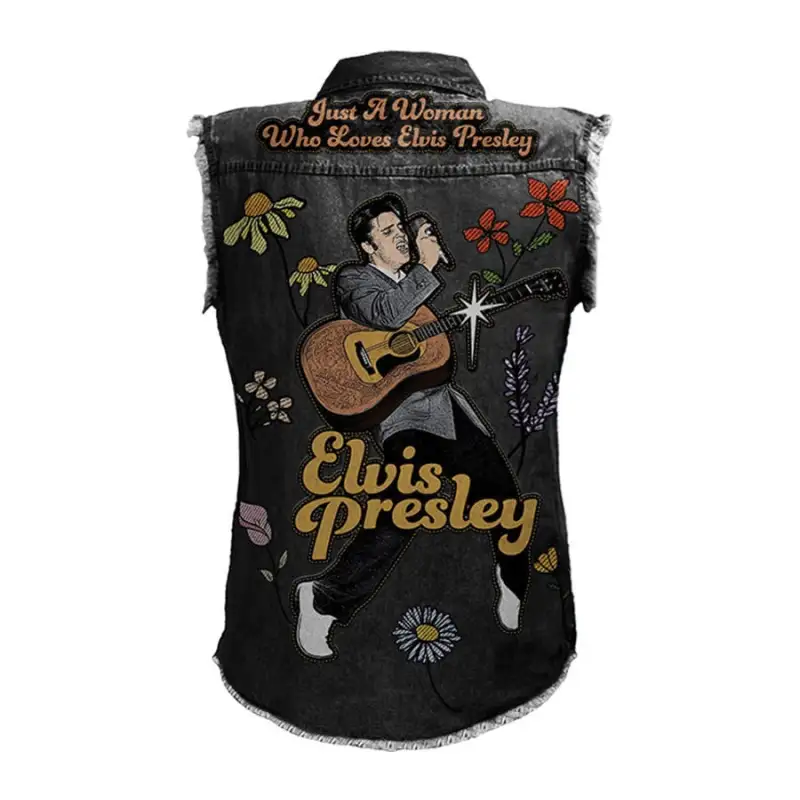 Elvis Presley Denim Vest Mh Idea Fanatic