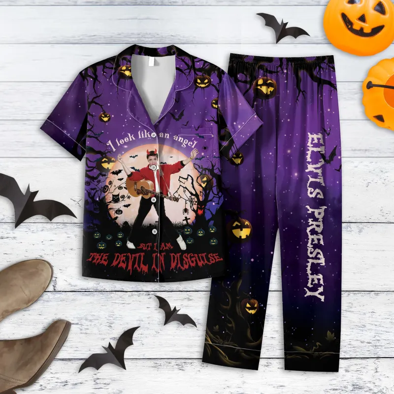 Premium Elvis Presley Halloween Short Sleeve And Pants Set Nl Idea Fanatic