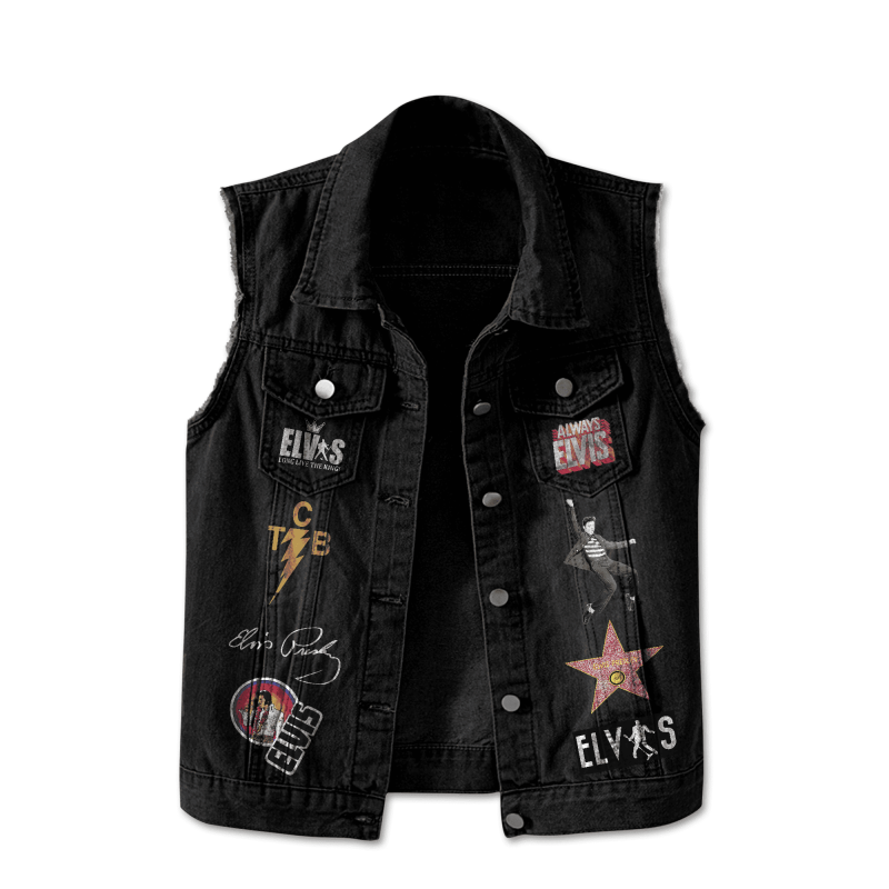 Elvis Presley Sleeveless Cuthe Officef Jacket Nl Idea Fanatic