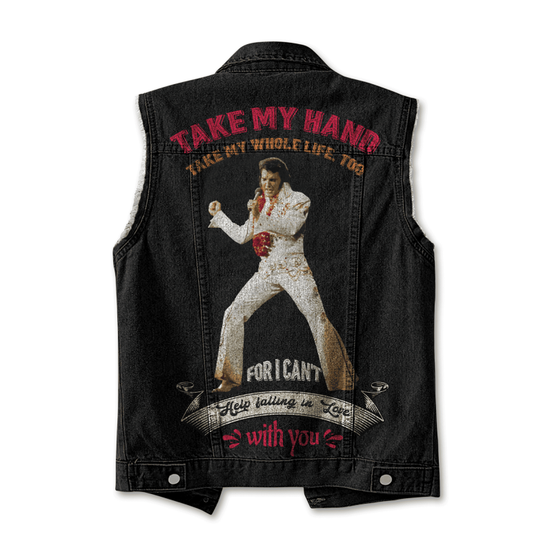 Elvis Presley Sleeveless Cuthe Officef Jacket Nl Idea Fanatic