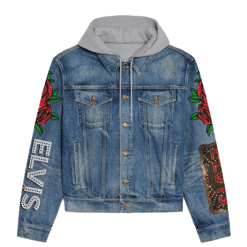 Elvis Presley Hooded Denim Jacket Hl Idea Fanatic