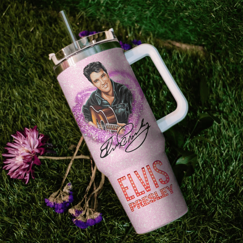 Premium Elvis Presley 40 Oz Tumblondie Band R With Handle Mh Idea Fanatic