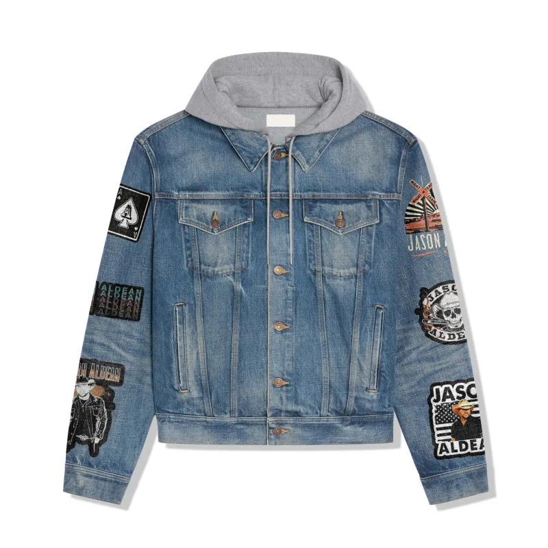 Premium Morgan Wallen Hooded Denim Jacket IDF939007 Idea Fanatic