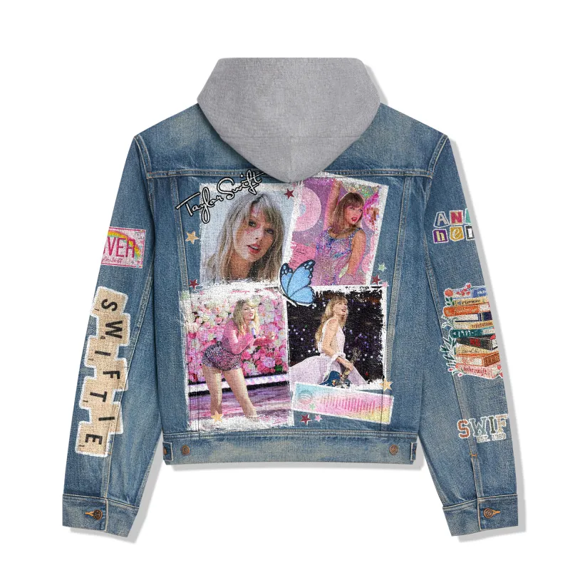 Taylor Swift Hooded Denim Jacket Tt 031001 DNM100524L206 Idea Fanatic