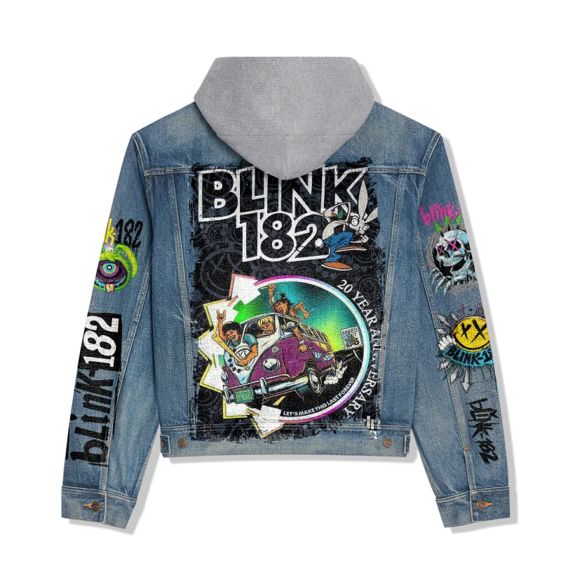 Blink-182 Hooded Denim Jacket Na 271001 DNM100524L239 Idea Fanatic