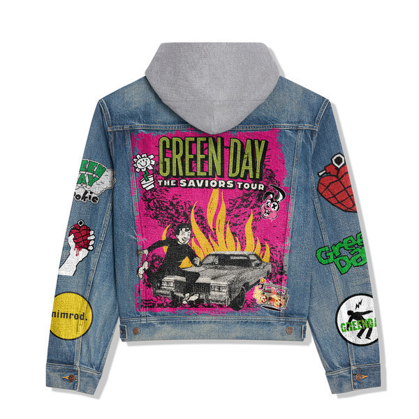 Green Day Hooded Denim Jacket Ha 271101 DNM100524L313 Idea Fanatic