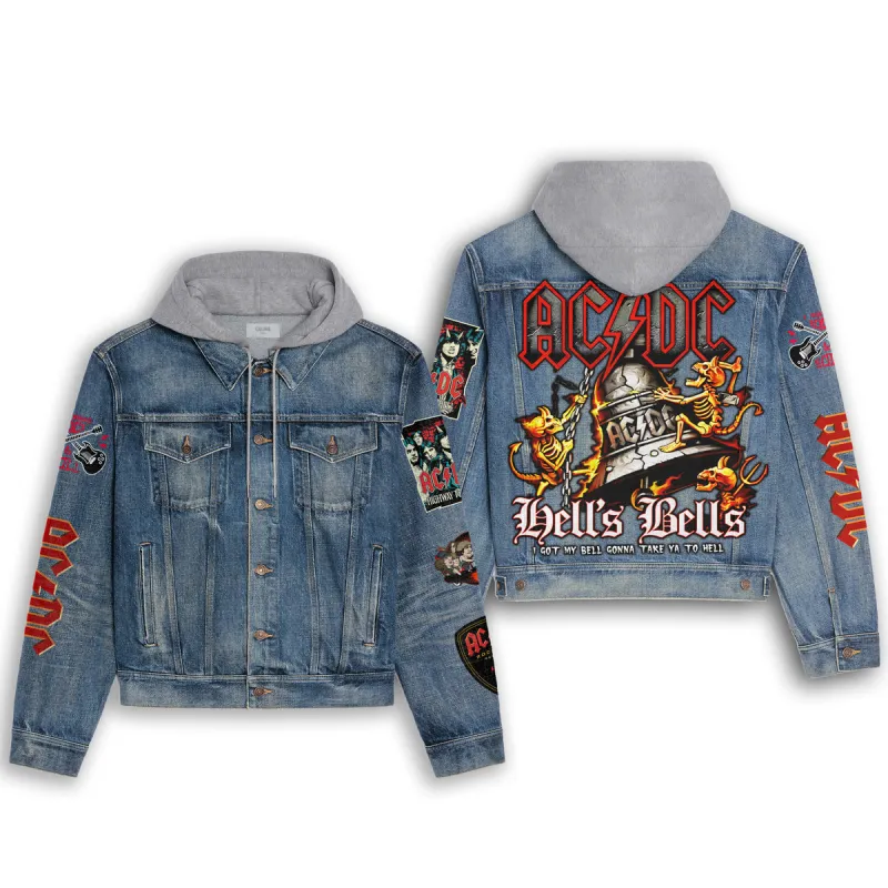 Ac/Dc Hooded Denim Jacket Pa DNM100524L386 Idea Fanatic