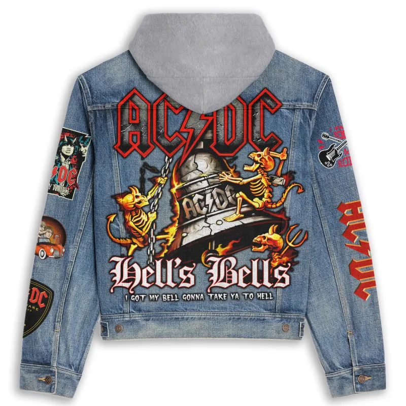 Ac/Dc Hooded Denim Jacket Pa DNM100524L386 Idea Fanatic