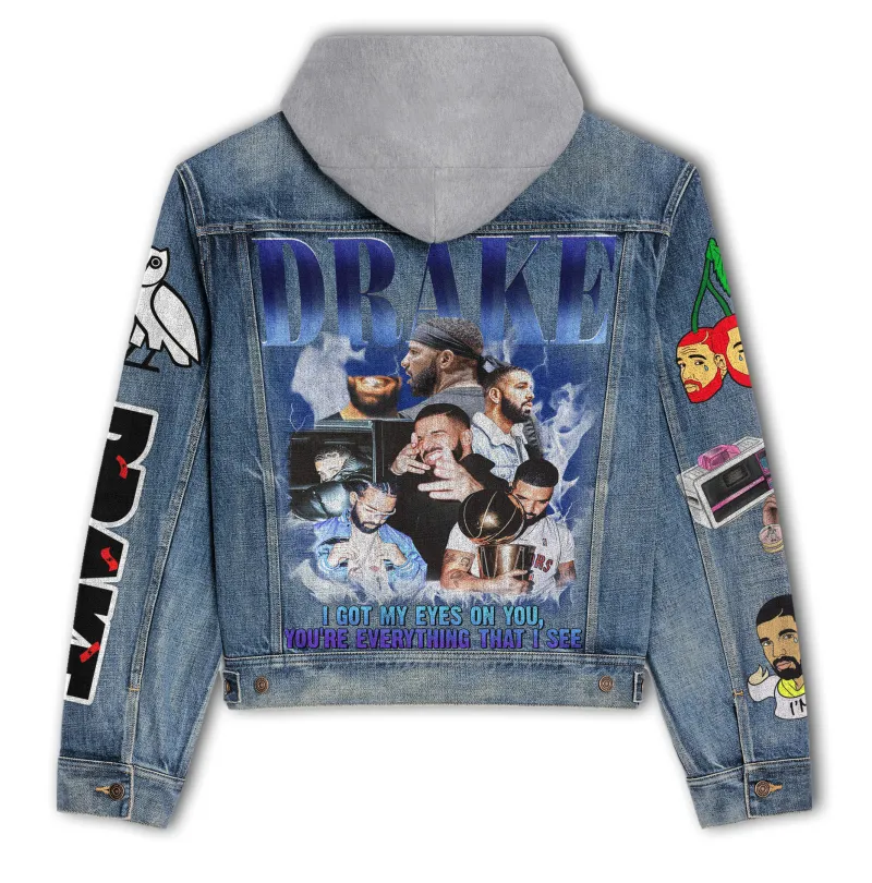 Drake Drawstring Hooded Denim Jacket IDF9401530 Idea Fanatic