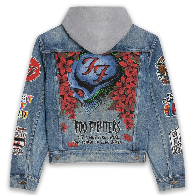 Foo Fighters Hooded Denim Jacket IDF940403 Idea Fanatic