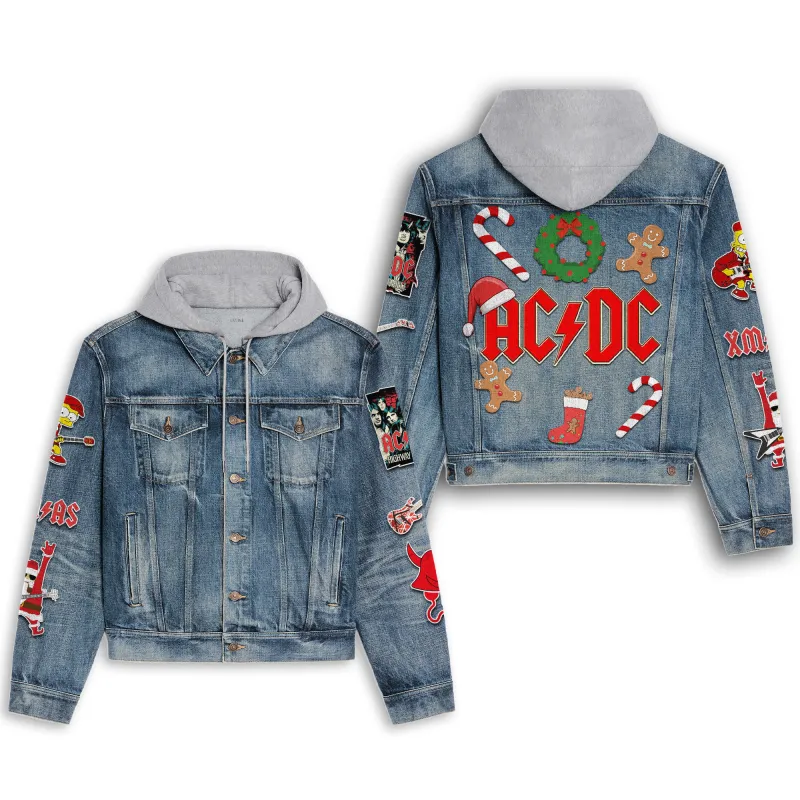 Ac/Dc Hooded Denim Jacket Pa DNM100524L504 Idea Fanatic