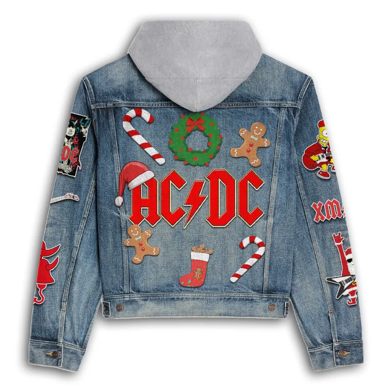 Ac/Dc Hooded Denim Jacket Pa DNM100524L504 Idea Fanatic