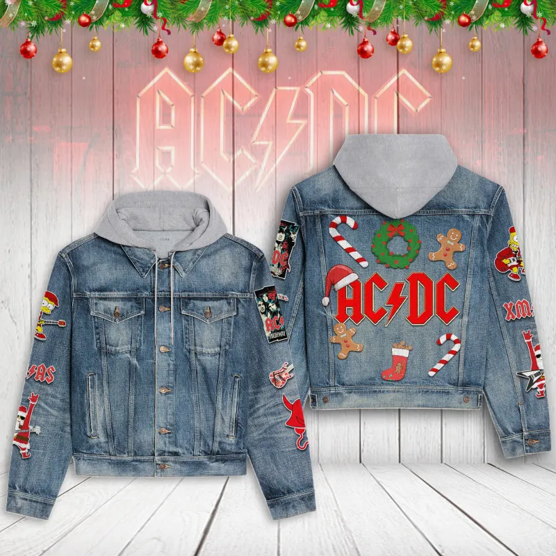 Ac/Dc Hooded Denim Jacket Pa DNM100524L504 Idea Fanatic