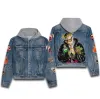 Bad Bunny Hooded Denim Jacket IDF940557 Idea Fanatic