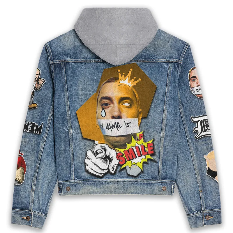 Eminem Hooded Denim Jacket IDF940618 Idea Fanatic