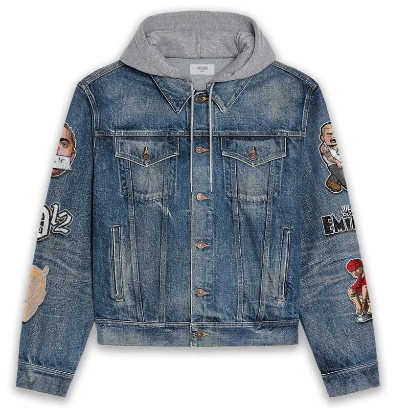 Eminem Hooded Denim Jacket IDF940618 Idea Fanatic