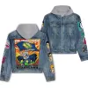 Blink-182 Hooded Denim Jacket Dt DNM100524L568 Idea Fanatic