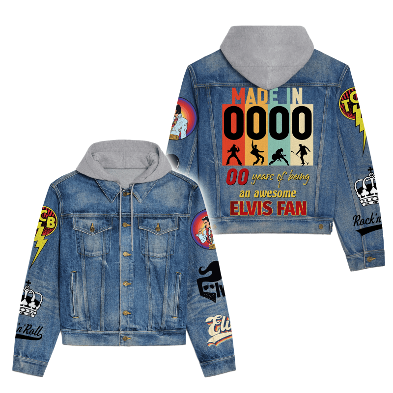 Elvis Presley Hooded Denim Jacket Hd Idea Fanatic