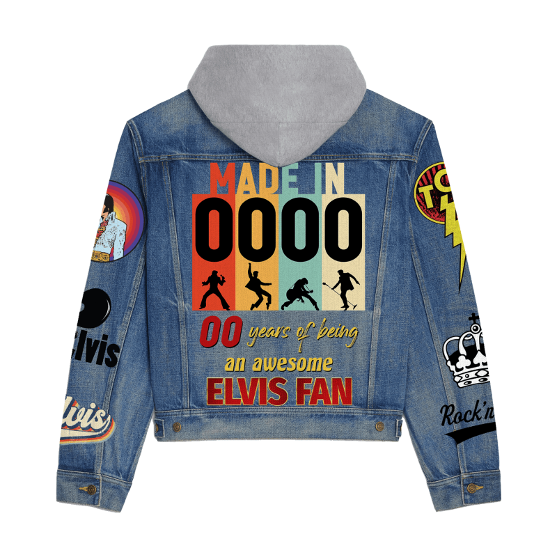 Elvis Presley Hooded Denim Jacket Hd Idea Fanatic