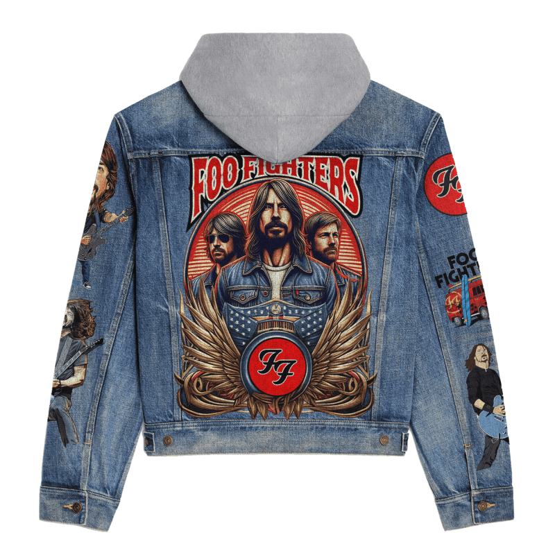 Foo Fighters Hooded Denim Jacket IDF938955 Idea Fanatic