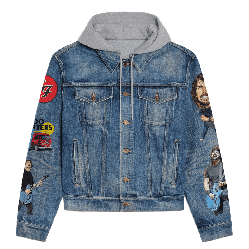 Foo Fighters Hooded Denim Jacket IDF938955 Idea Fanatic