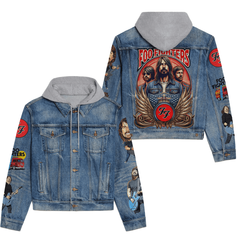 Foo Fighters Hooded Denim Jacket IDF938955 Idea Fanatic