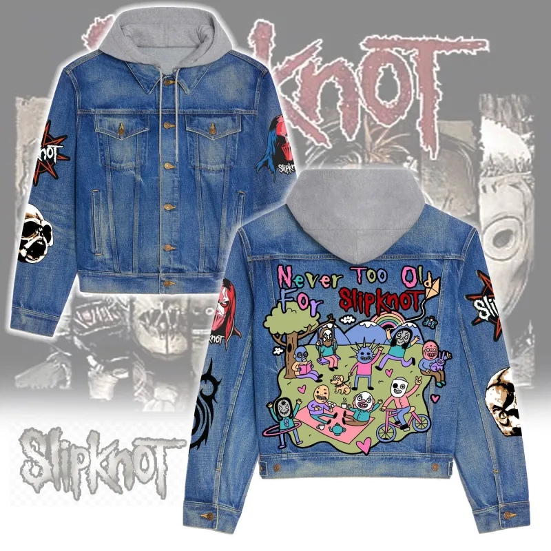 Premium Hooded Denim Jacket Slipknot IDF940930 Idea Fanatic