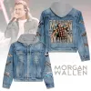 Premium Hooded Denim Jacket Morgan Wallen IDF941033 Idea Fanatic