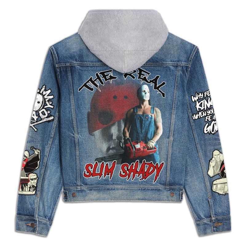 Premium Hooded Denim Jacket Eminem IDF941255 Idea Fanatic