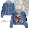 Premium Hooded Denim Jacket Bruce Springsteen Tmn DNM100524L918 Idea Fanatic