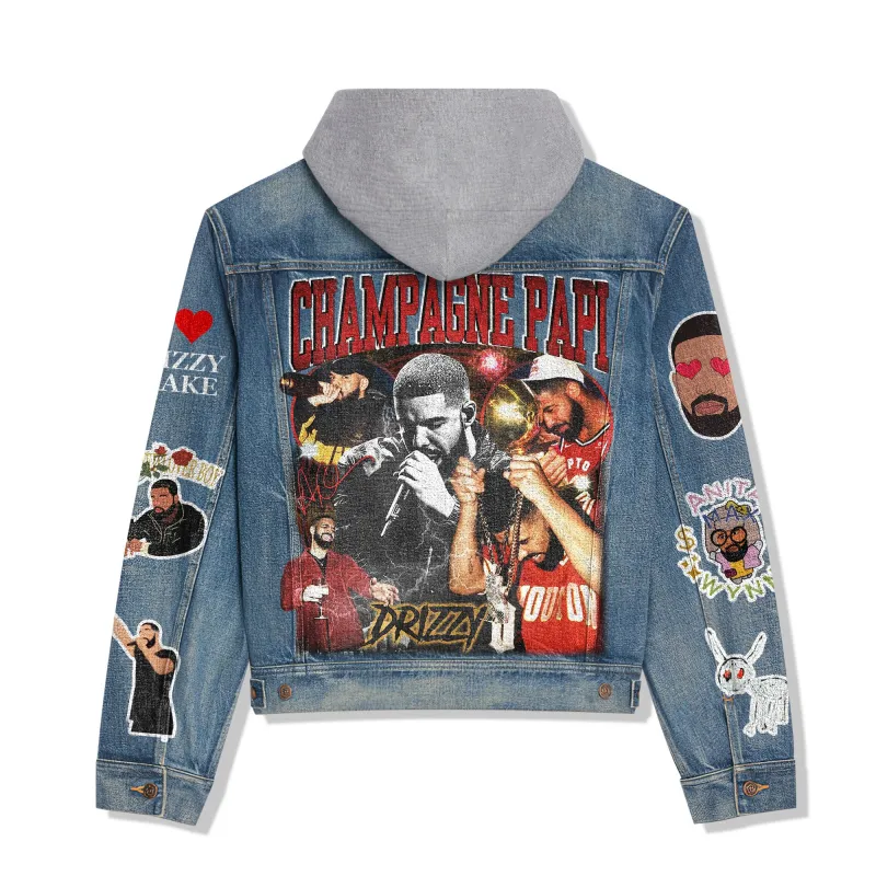 Drake Hooded Denim Jacket IDF941900 Idea Fanatic