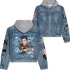 Elvis Presley Christmas Hooded Denim Jacket La DNM100524L823 Idea Fanatic