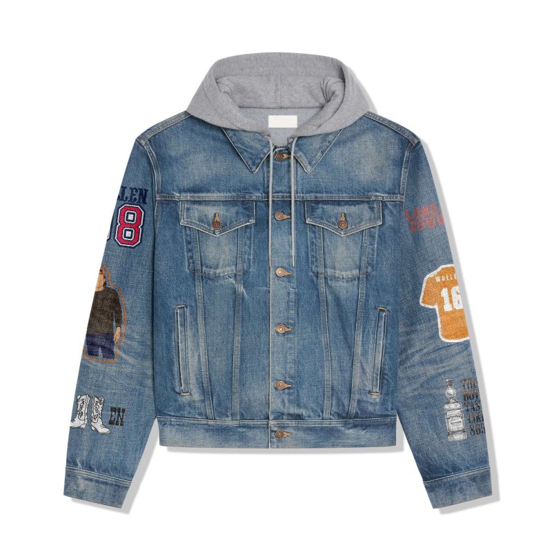 Morgan Wallen Hooded Denim Jacket IDF941912 Idea Fanatic